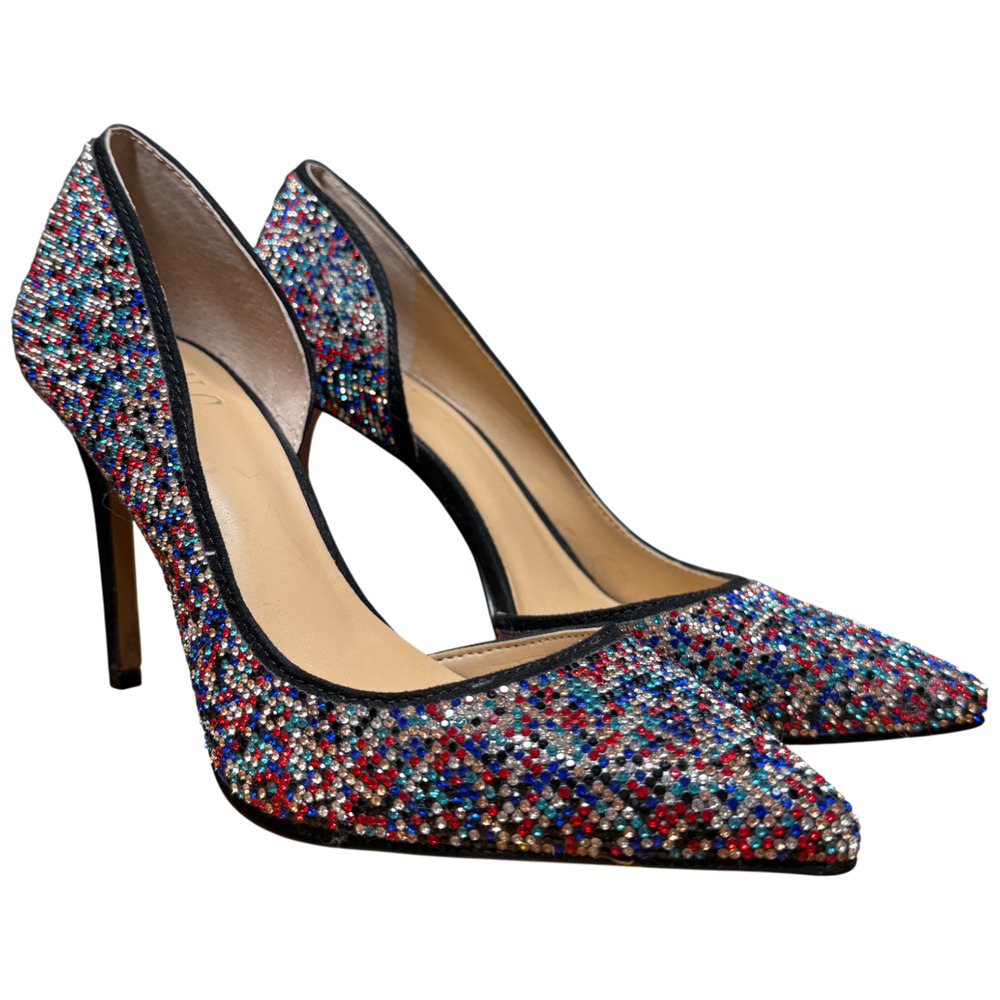 INC International Concepts Kenjay Women's 6M Multi Rhineston High Heel Pump